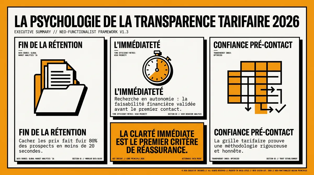 Infographie : La psychologie de la transparence tarifaire en 2026