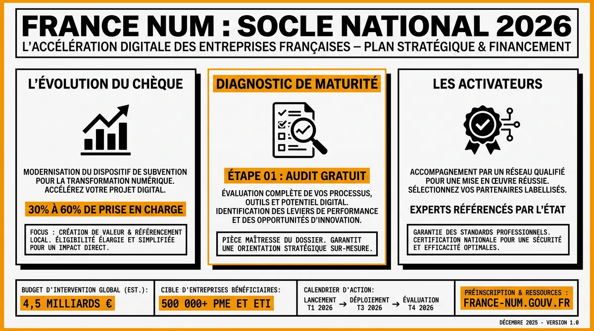 Infographie : France Num : le socle national