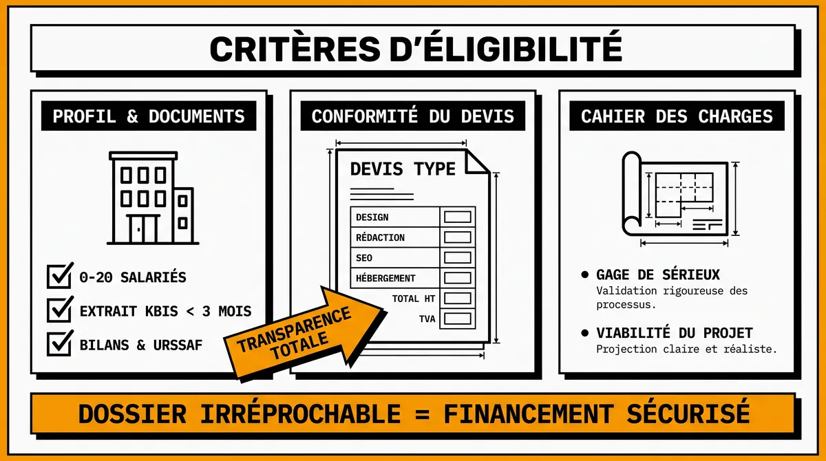 Infographie : Critères d'éligibilité et justificatifs indispensables