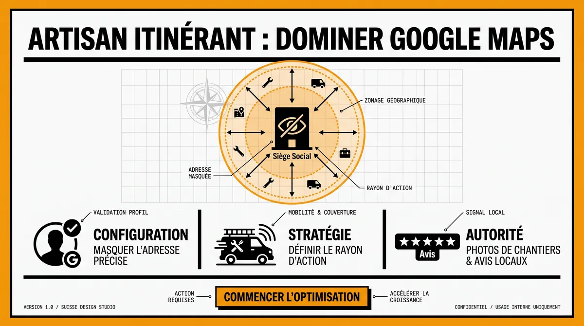 Infographie : Artisan itinérant : comment être visible sur Google Maps ?