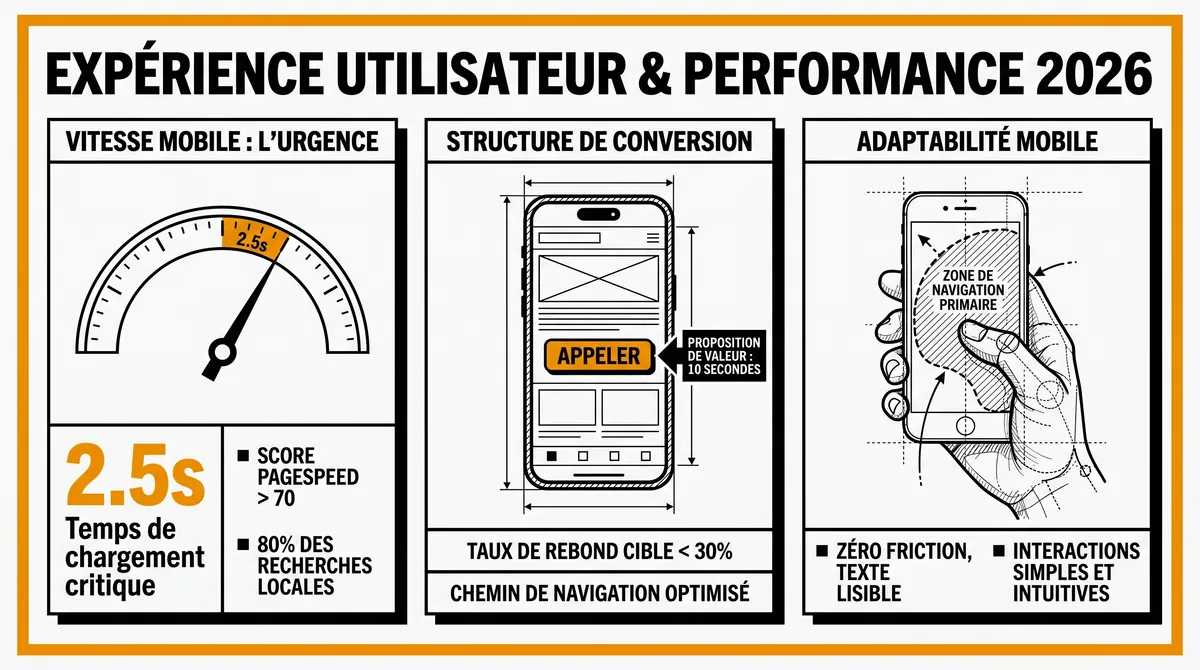 Infographie : Analyser l'expérience utilisateur et les signaux de performance
