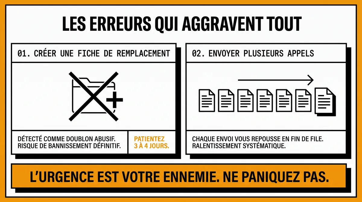 Infographie : Les erreurs qui aggravent les choses