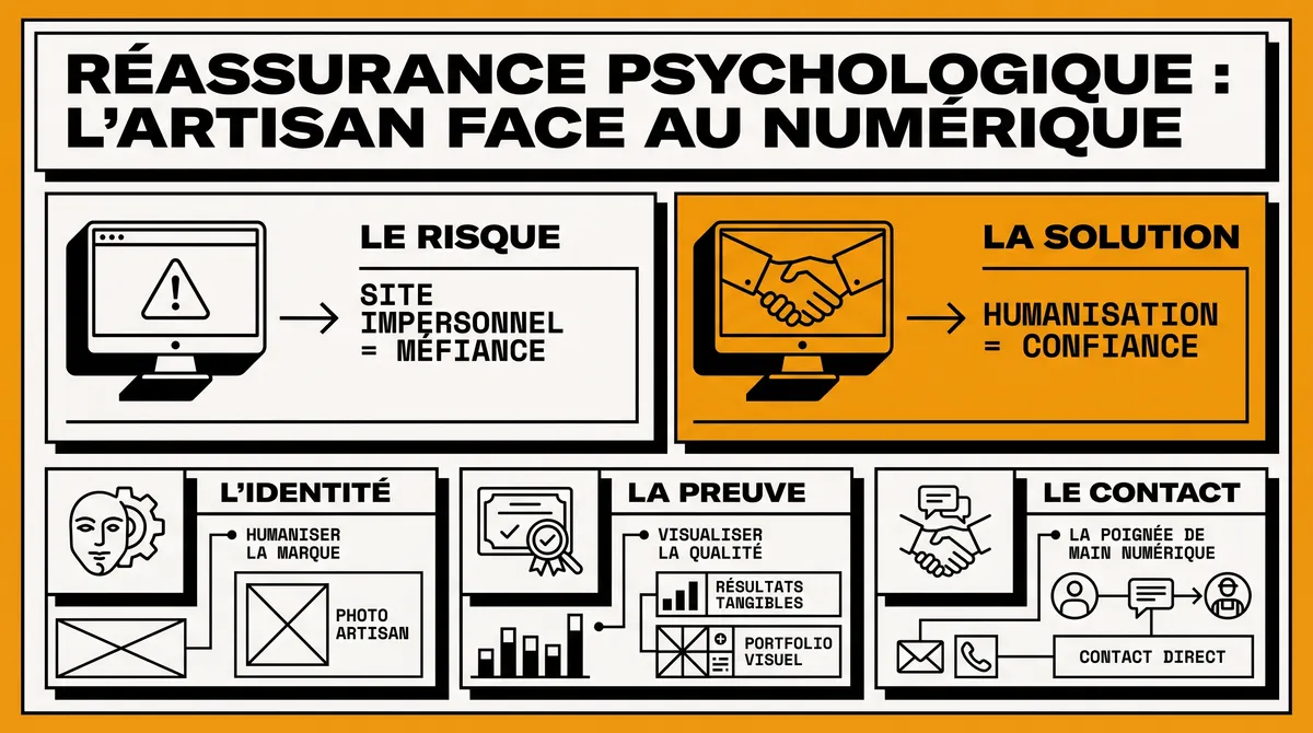 Infographie : Comprendre la réassurance psychologique du client artisan