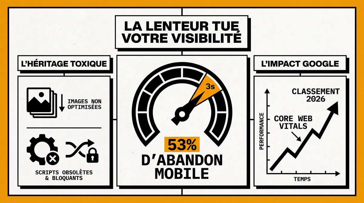 Infographie : La lenteur de chargement détruit votre visibilité