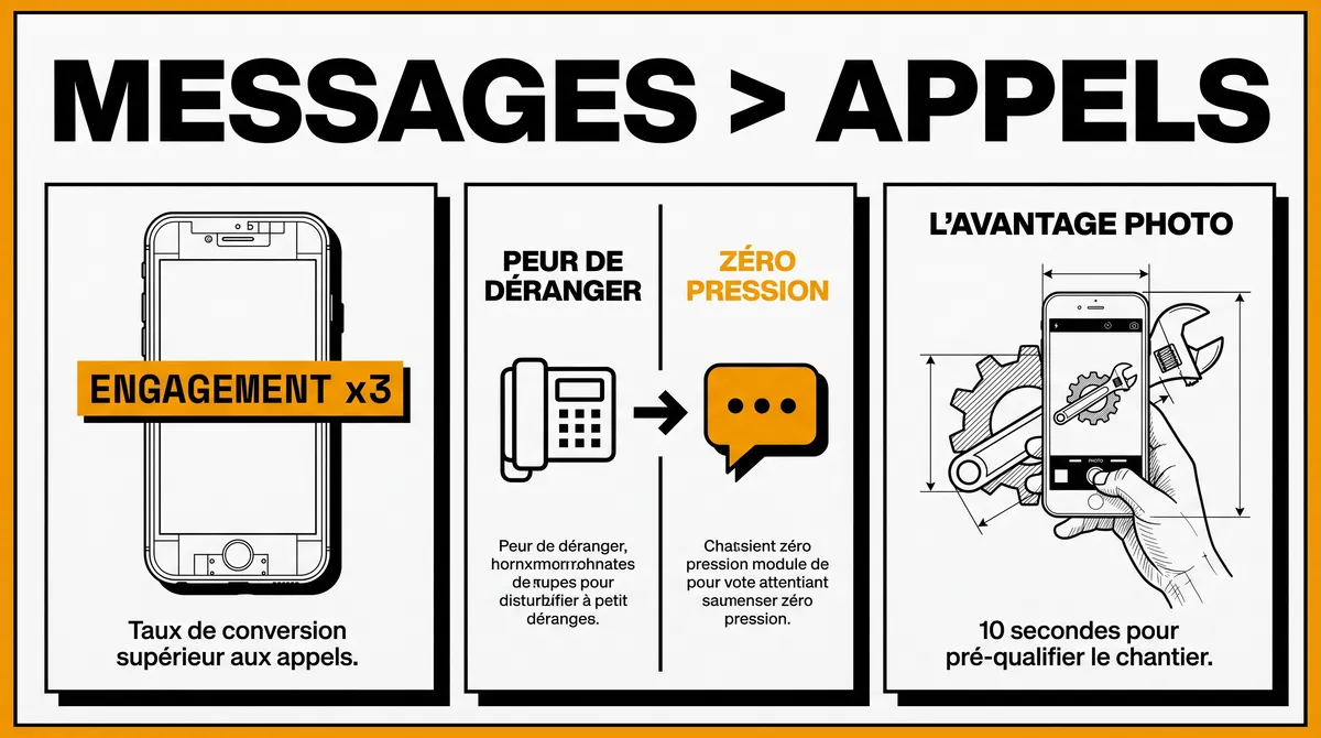 Infographie : Pourquoi vos clients préfèrent les messages aux appels